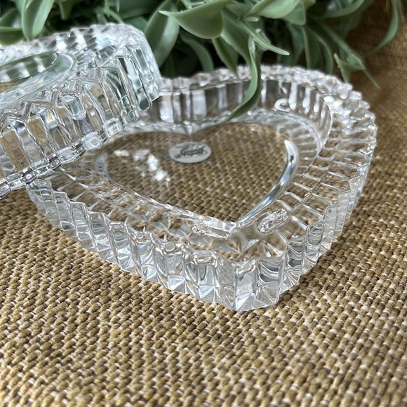 Cristal D'Arques Garanti Genuine Lead Crystal Heart‎ Shaped Trinket Box France - Picture 5 of 11